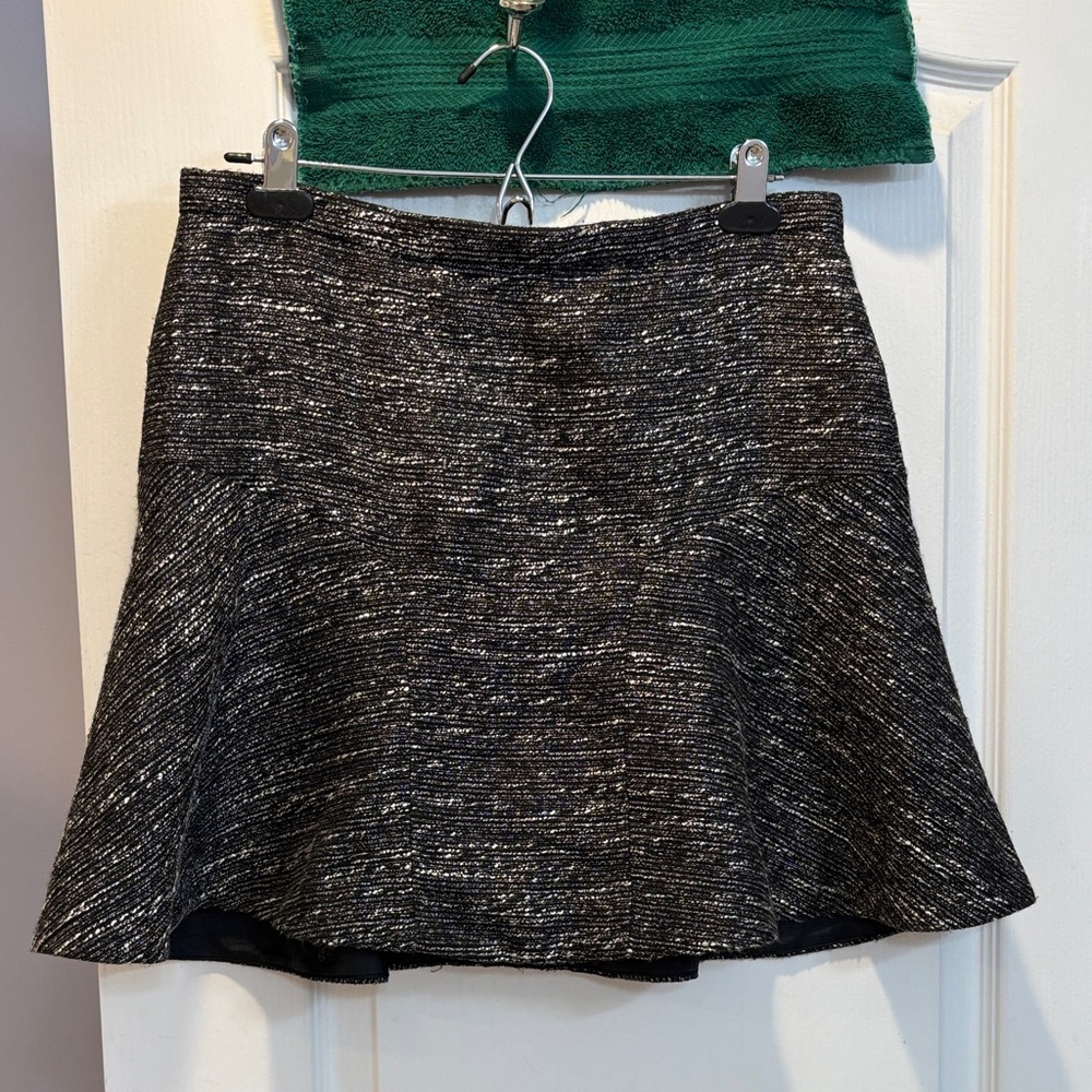 NWT J. Crew Factory Black and White A-Line Skirt